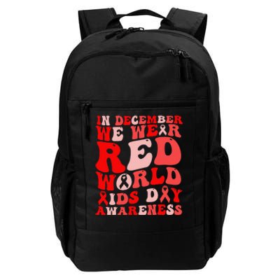 Hiv Awareness Red Ribbon World Aids Day Fighters Daily Commute Backpack