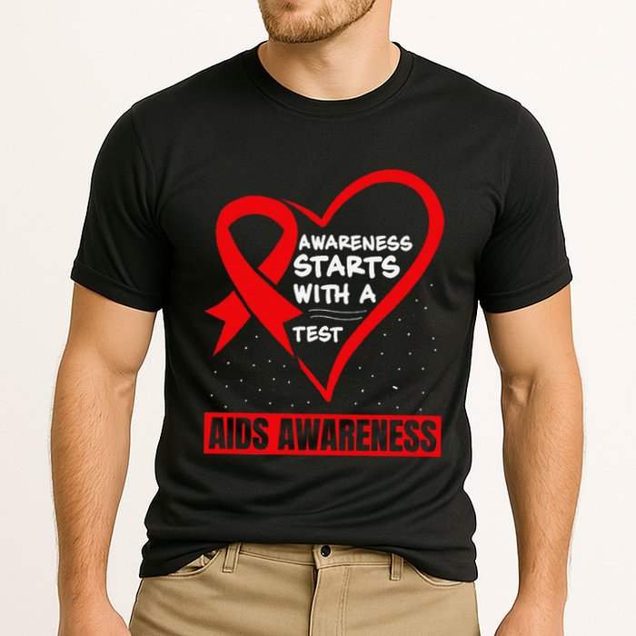 Hiv Awareness Red Ribbon World Aids Day Fighters Cooling Performance Crew T-Shirt