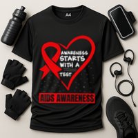 Hiv Awareness Red Ribbon World Aids Day Fighters Cooling Performance Crew T-Shirt