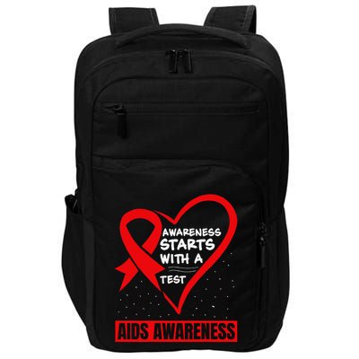 Hiv Awareness Red Ribbon World Aids Day Fighters Impact Tech Backpack
