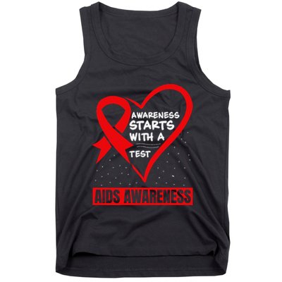 Hiv Awareness Red Ribbon World Aids Day Fighters Tank Top