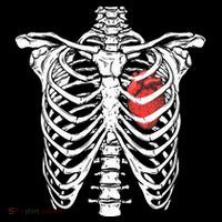 Heart And Ribcage Nurse Funny Skeleton Halloween Premium T-Shirt