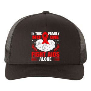 Hiv Awareness Red Ribbon World Aids Day Fighters Yupoong Adult 5-Panel Trucker Hat