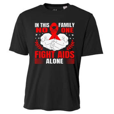 Hiv Awareness Red Ribbon World Aids Day Fighters Cooling Performance Crew T-Shirt