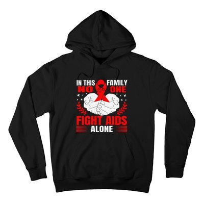 Hiv Awareness Red Ribbon World Aids Day Fighters Hoodie