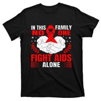 Hiv Awareness Red Ribbon World Aids Day Fighters T-Shirt