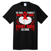 Hiv Awareness Red Ribbon World Aids Day Fighters Tall T-Shirt