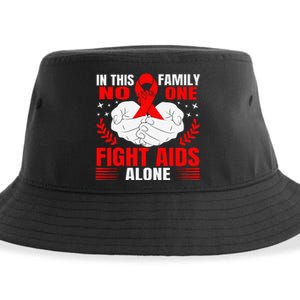 Hiv Awareness Red Ribbon World Aids Day Fighters Sustainable Bucket Hat