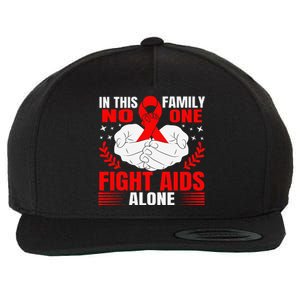 Hiv Awareness Red Ribbon World Aids Day Fighters Wool Snapback Cap