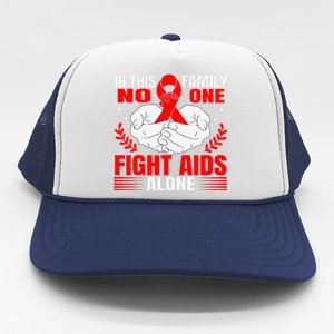 Hiv Awareness Red Ribbon World Aids Day Fighters Trucker Hat