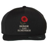 Honor and Remember Wool Snapback Cap