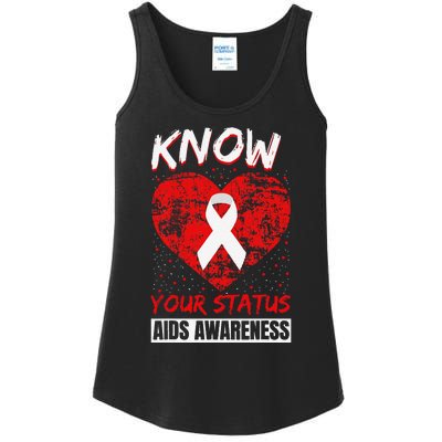 Hiv Awareness Red Ribbon World Aids Day Fighters Ladies Essential Tank