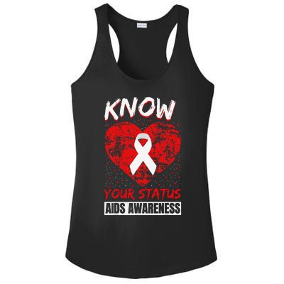 Hiv Awareness Red Ribbon World Aids Day Fighters Ladies PosiCharge Competitor Racerback Tank