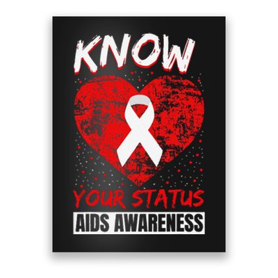 Hiv Awareness Red Ribbon World Aids Day Fighters Poster