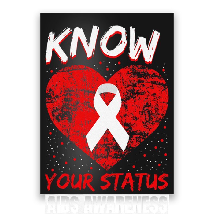 Hiv Awareness Red Ribbon World Aids Day Fighters Poster