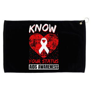 Hiv Awareness Red Ribbon World Aids Day Fighters Grommeted Golf Towel