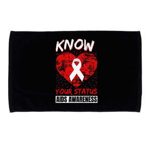 Hiv Awareness Red Ribbon World Aids Day Fighters Microfiber Hand Towel