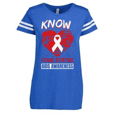 Hiv Awareness Red Ribbon World Aids Day Fighters Enza Ladies Jersey Football T-Shirt