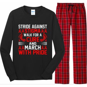 Hiv Awareness Red Ribbon World Aids Day Fighters Long Sleeve Pajama Set