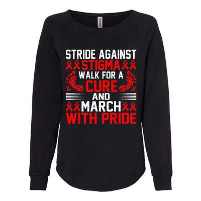 Hiv Awareness Red Ribbon World Aids Day Fighters Womens California Wash Sweatshirt