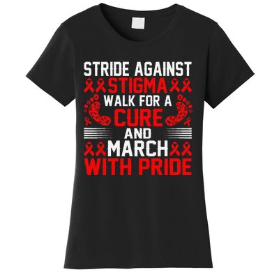 Hiv Awareness Red Ribbon World Aids Day Fighters Women's T-Shirt