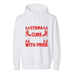 Hiv Awareness Red Ribbon World Aids Day Fighters Garment-Dyed Fleece Hoodie