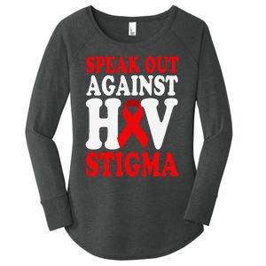 Hiv Awareness Red Ribbon World Aids Day Fighters Women's Perfect Tri Tunic Long Sleeve Shirt