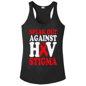 Hiv Awareness Red Ribbon World Aids Day Fighters Ladies PosiCharge Competitor Racerback Tank