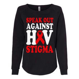 Hiv Awareness Red Ribbon World Aids Day Fighters Womens California Wash Sweatshirt