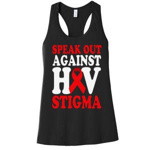 Hiv Awareness Red Ribbon World Aids Day Fighters Women's Racerback Tank