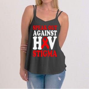 Hiv Awareness Red Ribbon World Aids Day Fighters Women's Strappy Tank