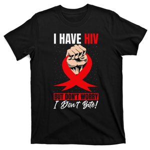 Hiv Awareness Red Ribbon World Aids Day Fighters T-Shirt