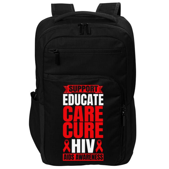 Hiv Awareness Red Ribbon World Aids Day Fighters Impact Tech Backpack