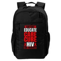 Hiv Awareness Red Ribbon World Aids Day Fighters Daily Commute Backpack