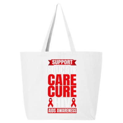 Hiv Awareness Red Ribbon World Aids Day Fighters 25L Jumbo Tote