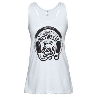 Headroom Audio Right Between Your Ears Ladies Essential Flowy Tank