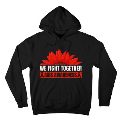 Hiv Awareness Red Ribbon World Aids Day Fighters Hoodie