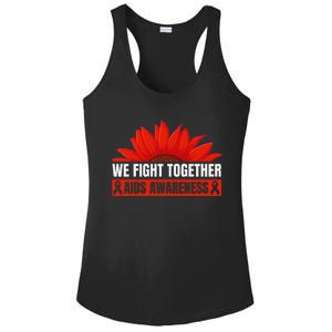 Hiv Awareness Red Ribbon World Aids Day Fighters Ladies PosiCharge Competitor Racerback Tank