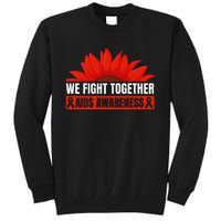 Hiv Awareness Red Ribbon World Aids Day Fighters Tall Sweatshirt