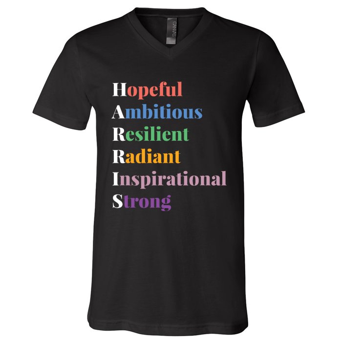 Hopeful Ambitious Resilient Radiant Inspirational Strong V-Neck T-Shirt