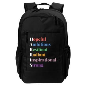 Hopeful Ambitious Resilient Radiant Inspirational Strong Daily Commute Backpack