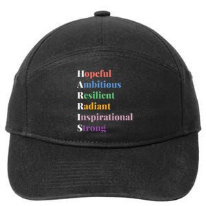 Hopeful Ambitious Resilient Radiant Inspirational Strong 7-Panel Snapback Hat