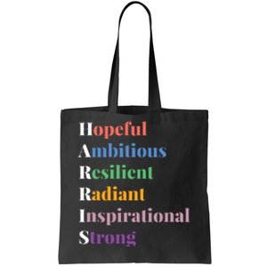 Hopeful Ambitious Resilient Radiant Inspirational Strong Tote Bag