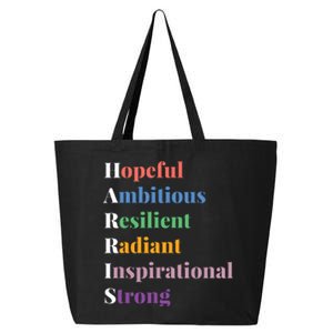 Hopeful Ambitious Resilient Radiant Inspirational Strong 25L Jumbo Tote