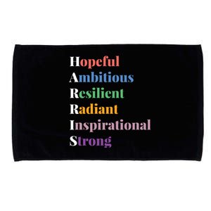 Hopeful Ambitious Resilient Radiant Inspirational Strong Microfiber Hand Towel