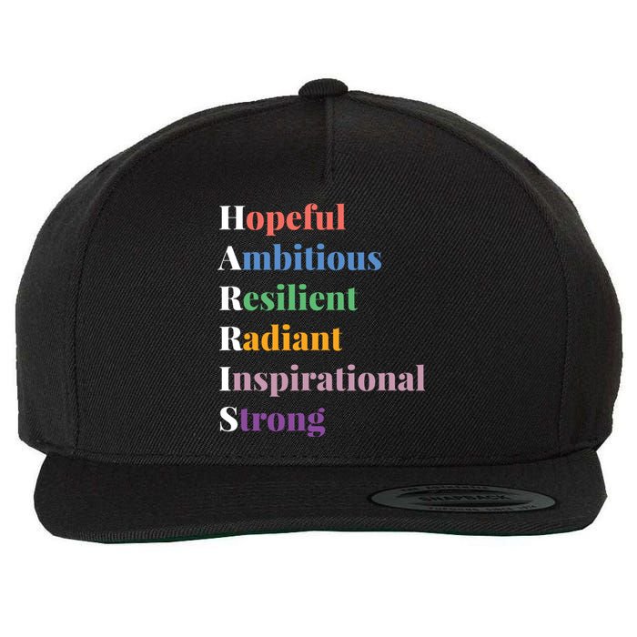 Hopeful Ambitious Resilient Radiant Inspirational Strong Wool Snapback Cap