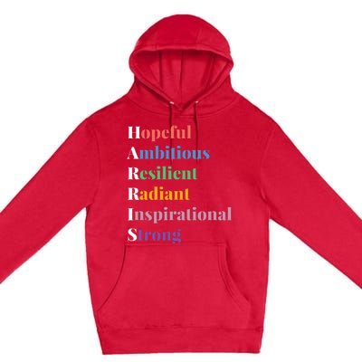 Hopeful Ambitious Resilient Radiant Inspirational Strong Premium Pullover Hoodie