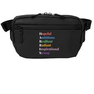 Hopeful Ambitious Resilient Radiant Inspirational Strong Crossbody Pack