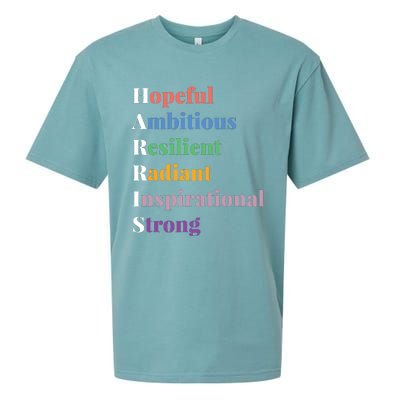 Hopeful Ambitious Resilient Radiant Inspirational Strong Sueded Cloud Jersey T-Shirt