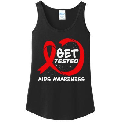 Hiv Awareness Red Ribbon World Aids Day Fighters Ladies Essential Tank